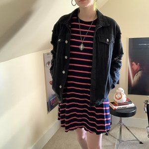 Cozy striped T-shirt Dress